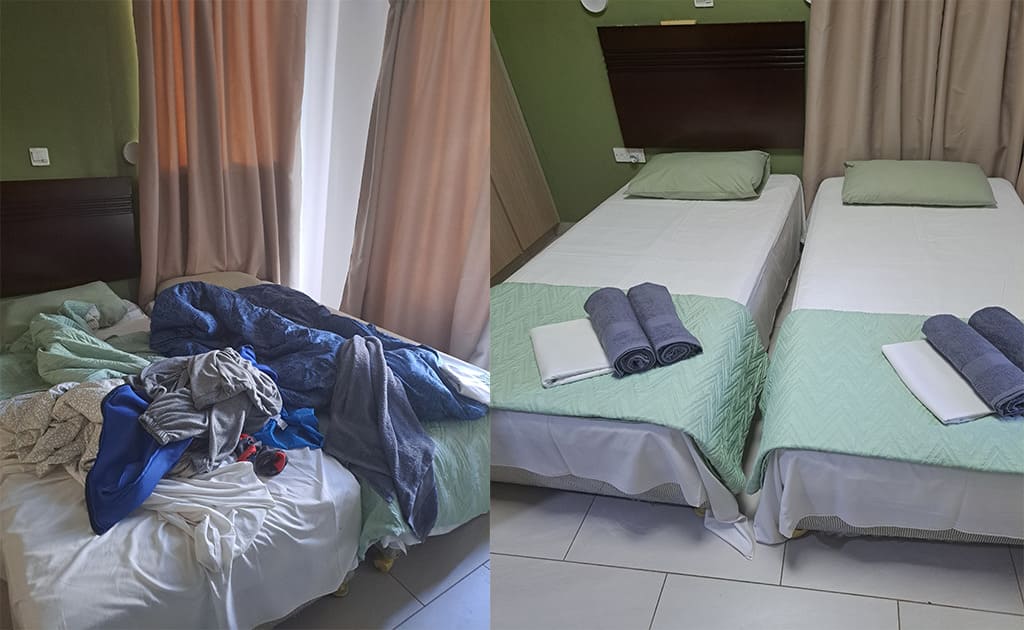 прибирання спальні